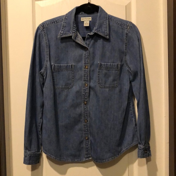 ann taylor denim shirt